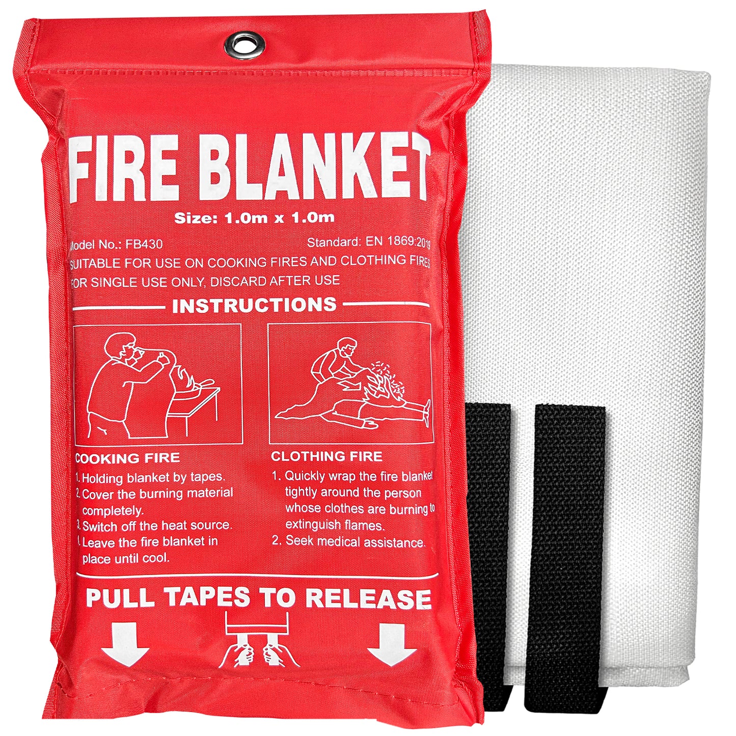 Andyssey Fire Blanket 4-Pack, 40"x40" Emergency Safety Blanket for Home, Kitchen, RV & Fireplace