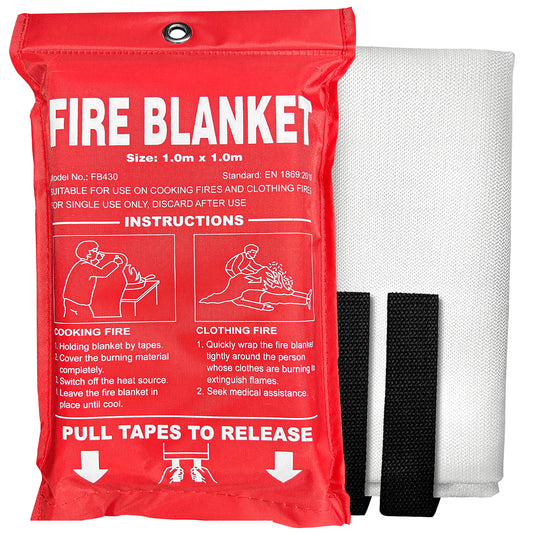 Andyssey Fire Blanket 4-Pack, 40"x40" Emergency Safety Blanket for Home, Kitchen, RV & Fireplace