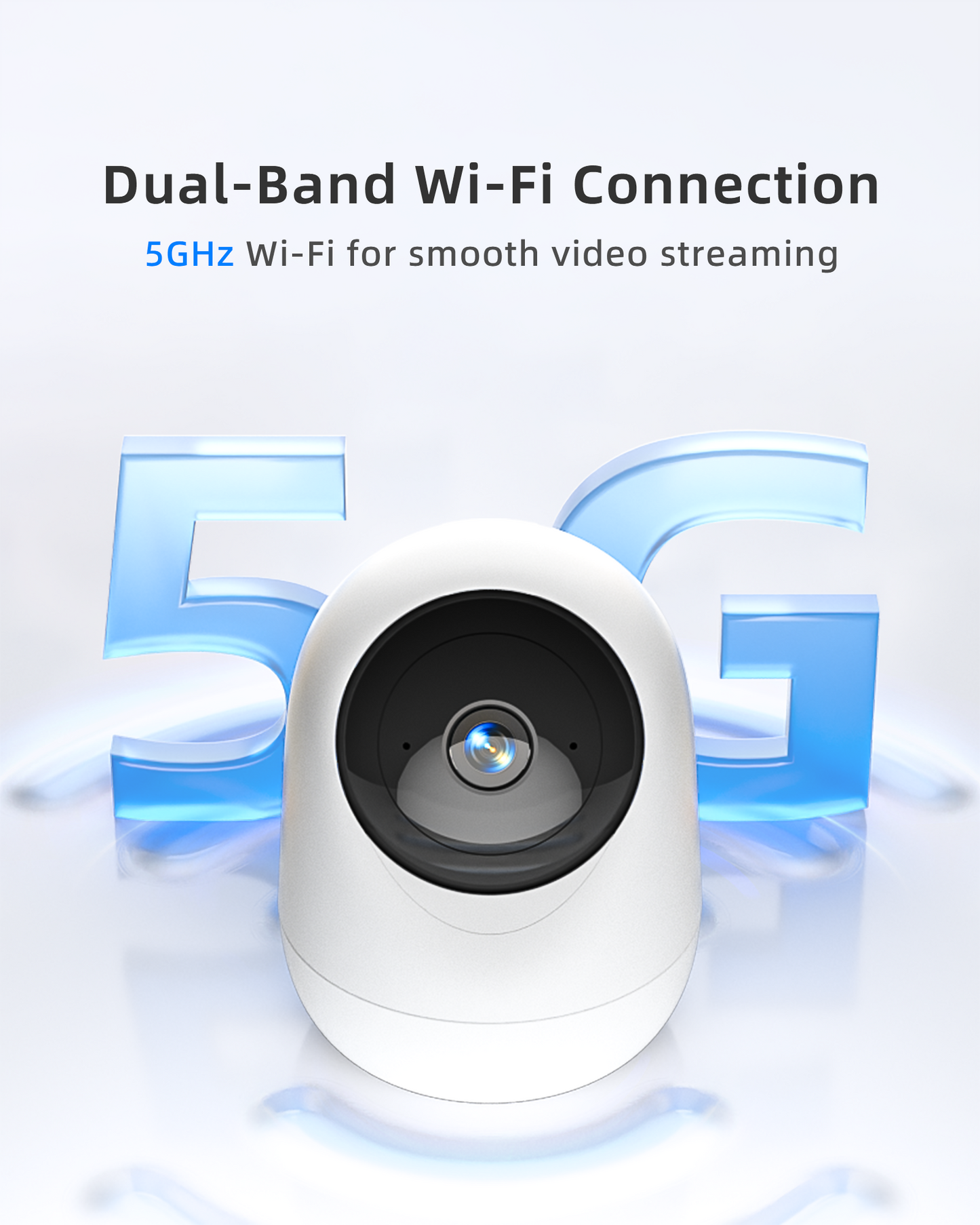Andyssey Indoor Camera, 4MP 360° WiFi (5GHz) Security Cam with Motion Sensor, App Control & Speaker