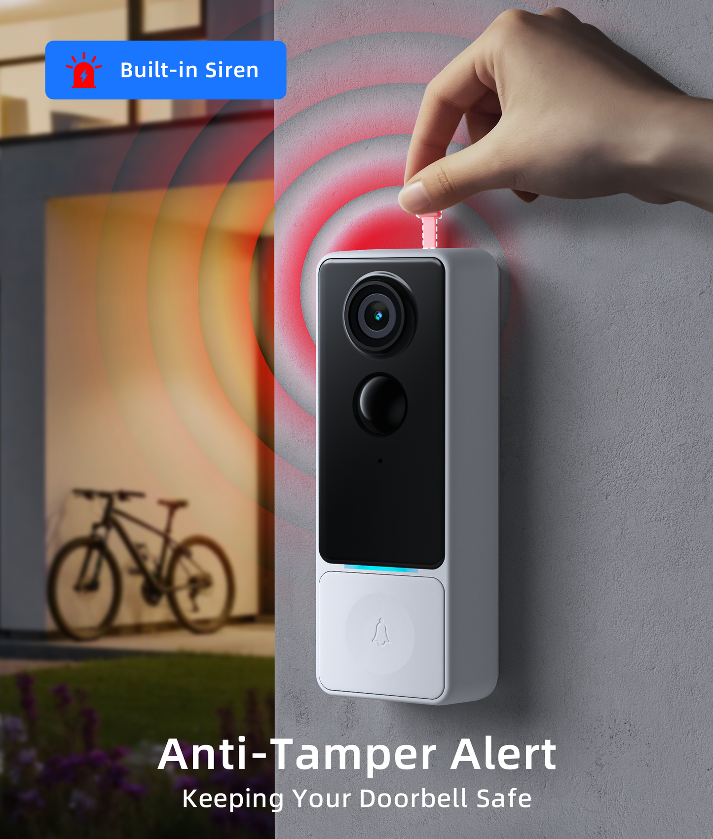 Andyssey Doorbell Camera Wireless with Built-in Voice Changer for Privacy& Anti-Theft Design