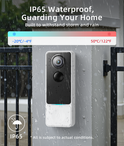 Andyssey Doorbell Camera Wireless with Built-in Voice Changer for Privacy& Anti-Theft Design